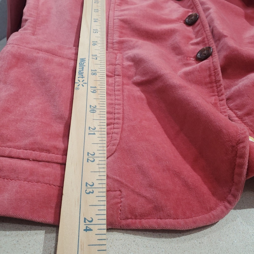 J.Crew Pink Velvet Blazer Women Schoolboy 3-Button Striped Lining - Picture 9 of 11